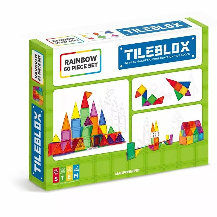 Magformers Tileblox - Rainbow 60 Piece Set 4 Magformers Tileblox - Rainbow 60 Piece Set - Image 2