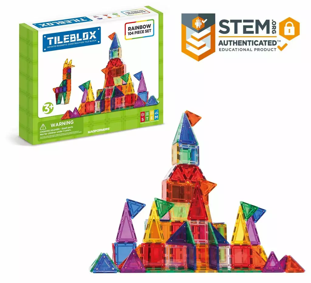 Magformers Tileblox - Rainbow 104 Piece Set (Pre-Order) 3 Magformers Tileblox - Rainbow 104 Piece Set (Pre-Order)