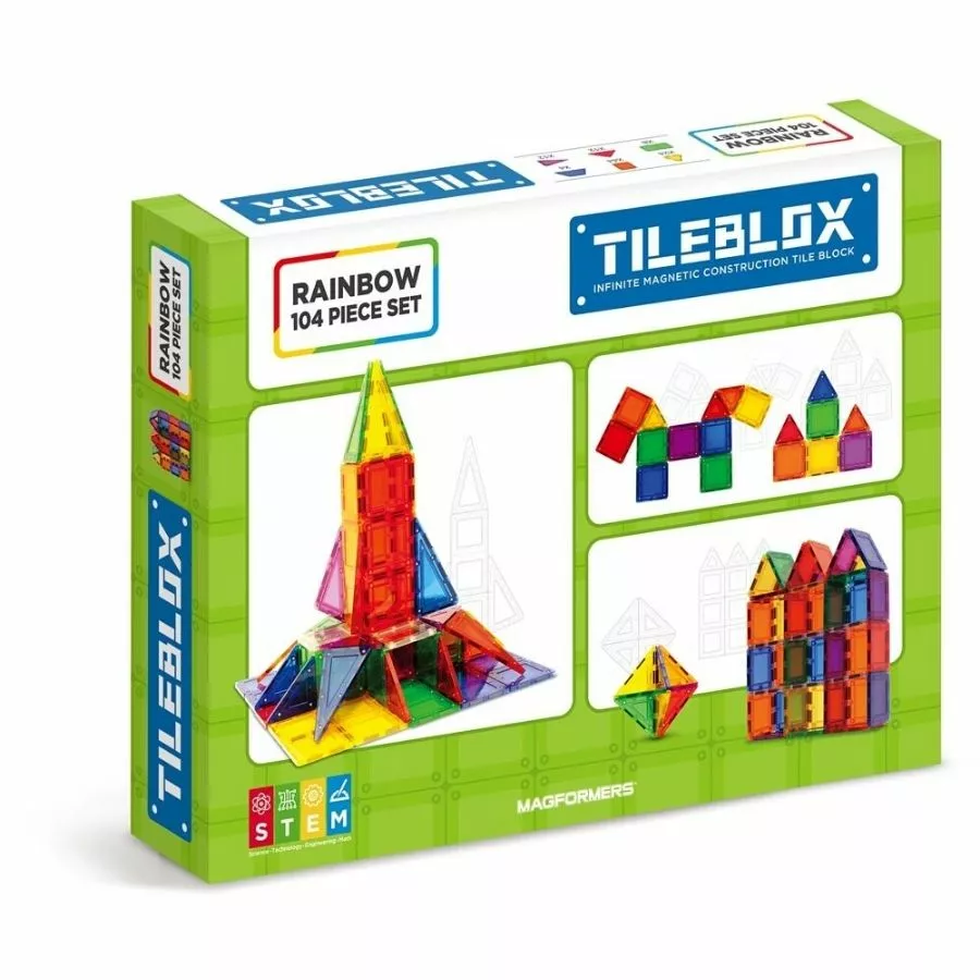 Magformers Tileblox - Rainbow 104 Piece Set (Pre-Order) 4 Magformers Tileblox - Rainbow 104 Piece Set (Pre-Order) - Image 2