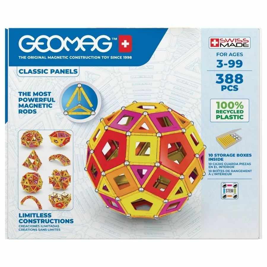 Geomag - Masterbox Recycled Plastic Panels Warm Colours 388 Pieces 4 Geomag - Masterbox Recycled Plastic Panels Warm Colours 388 Pieces - Image 2