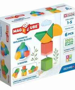 Geomag - Magicube Shapes Recycled Plastic Starter Set Of 6 Pieces