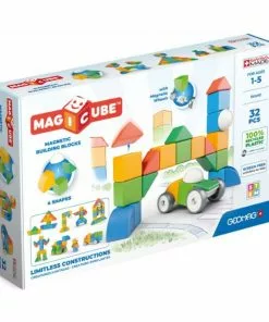 Geomag - Magicubes Shapes Recycled Plastic World 32 Pcs - Baby Toy