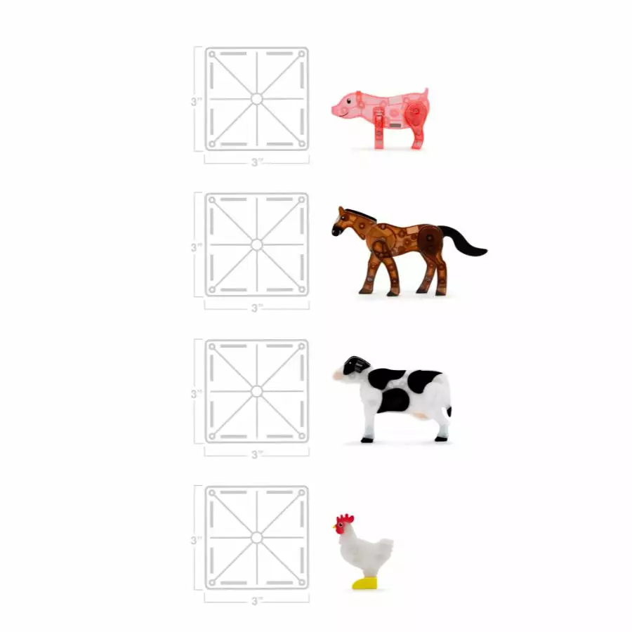 Magna-Tiles - Farm Animals 25-Piece Set Magnetic Tiles 11 Magna-Tiles - Farm Animals 25-Piece Set Magnetic Tiles - Image 9