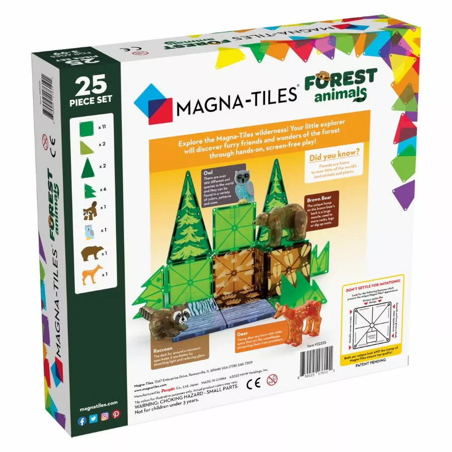 Magna-Tiles - Forest Animals 25-Piece Set Magnetic Tiles 4 Magna-Tiles - Forest Animals 25-Piece Set Magnetic Tiles - Image 2