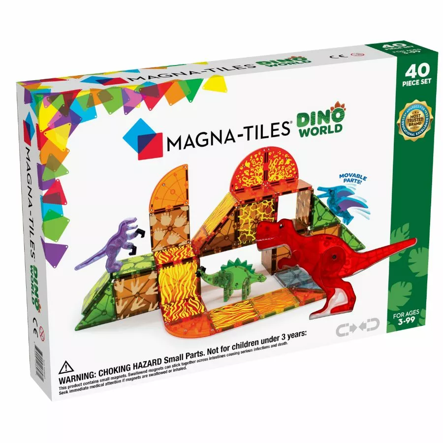 Magna-Tiles - Dino World 40 Piece Set Magnetic Tiles 3 Magna-Tiles - Dino World 40 Piece Set Magnetic Tiles