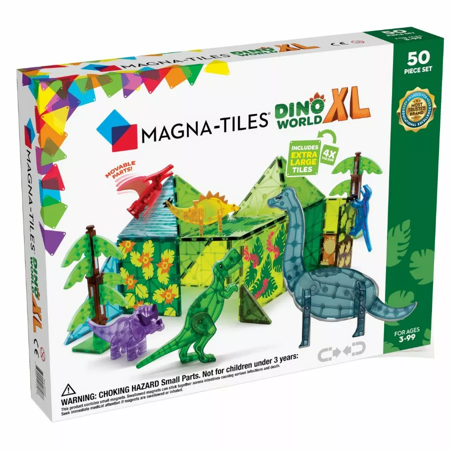 Magna-Tiles - Dino World XL 50 Piece Set Magnetic Tiles 3 Magna-Tiles - Dino World XL 50 Piece Set Magnetic Tiles