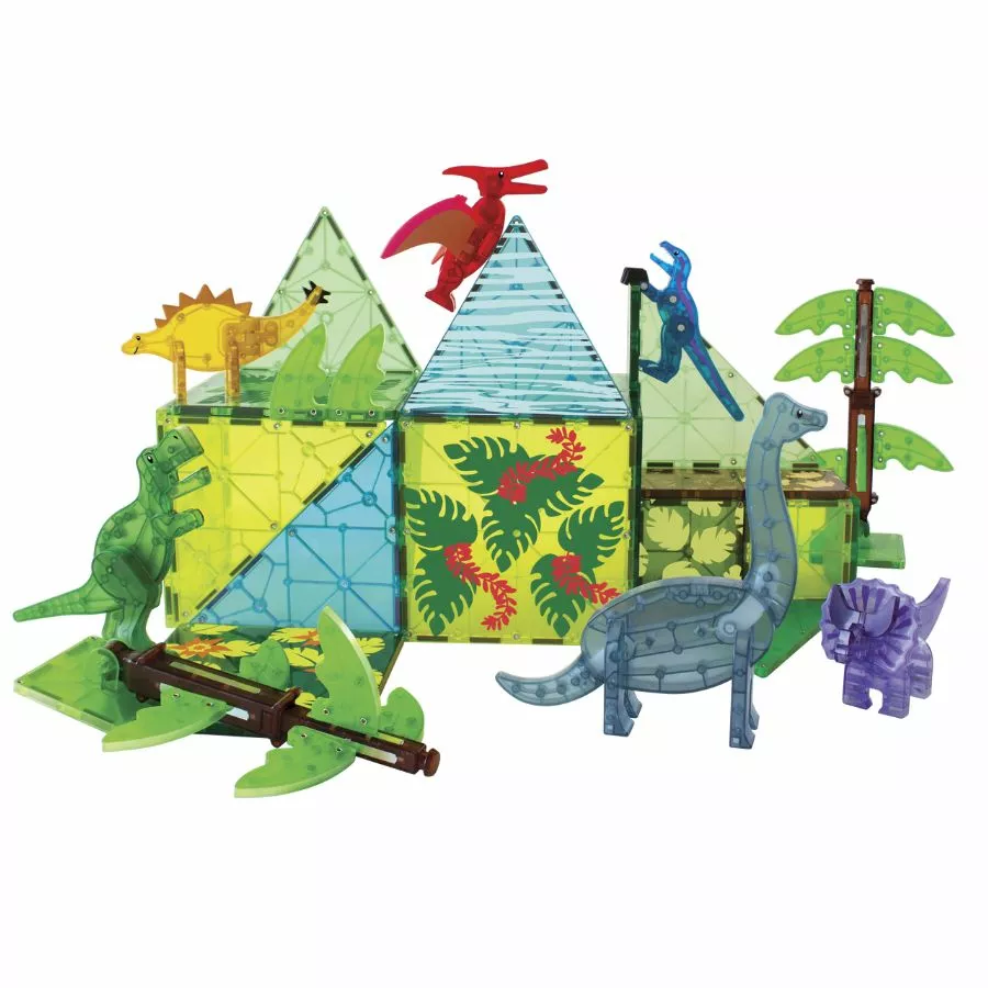 Magna-Tiles - Dino World XL 50 Piece Set Magnetic Tiles 5 Magna-Tiles - Dino World XL 50 Piece Set Magnetic Tiles - Image 3