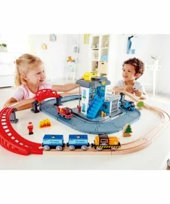 Hape - Emergency Services HQ 2 In 1 Police And Fire Station Play Set