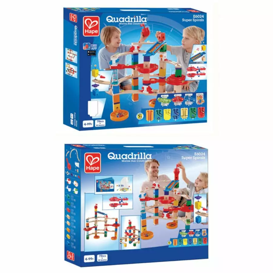 Hape Toys Hape - Quadrilla Super Spiral Marble Run 6 Hape Toys Hape - Quadrilla Super Spiral Marble Run - Image 4