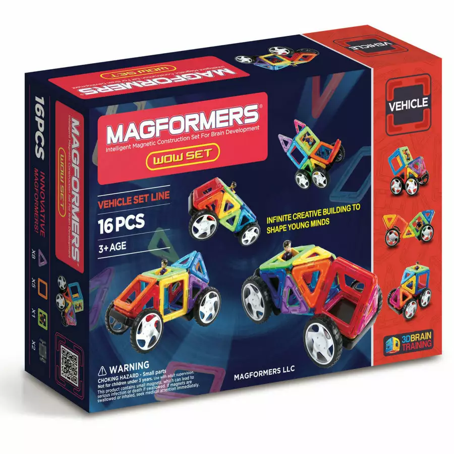 Magformers - Vehicles WOW Set 16 Pieces 3 Magformers - Vehicles WOW Set 16 Pieces