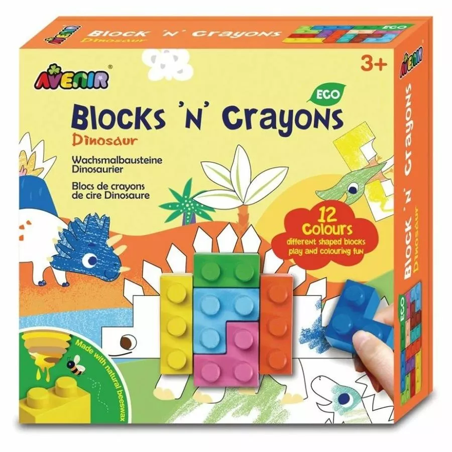 Avenir - Blocks N Crayons Dinosaurs Art Set 3 Avenir - Blocks N Crayons Dinosaurs Art Set