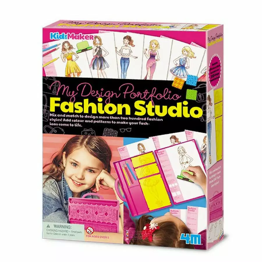 4M - KidzMaker: My Design Portfolio Fashion Studio Art Set 3 4M - KidzMaker: My Design Portfolio Fashion Studio Art Set
