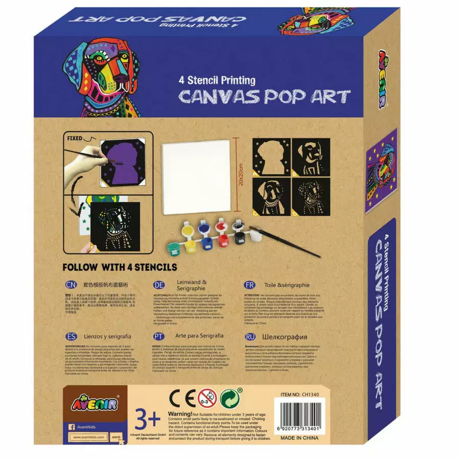 Avenir - Canvas Pop Art: Dog 4 Avenir - Canvas Pop Art: Dog - Image 2