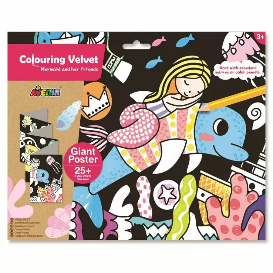 Avenir - Velvet Giant Colouring Poster: Mermaid 3 Avenir - Velvet Giant Colouring Poster: Mermaid