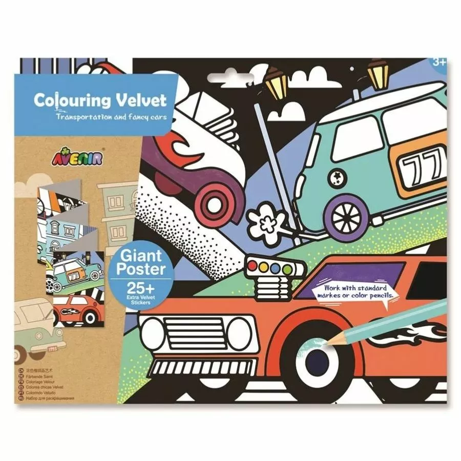 Avenir - Velvet Giant Colouring Poster: Transportation And Fancy Cars 3 Avenir - Velvet Giant Colouring Poster: Transportation And Fancy Cars