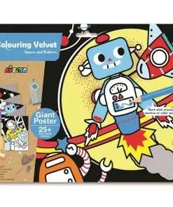 Avenir - Velvet Giant Colouring Poster: Space And Robots