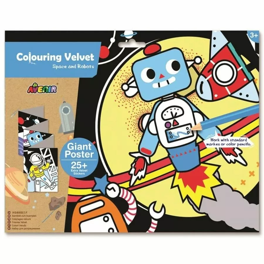 Avenir - Velvet Giant Colouring Poster: Space And Robots 3 Avenir - Velvet Giant Colouring Poster: Space And Robots
