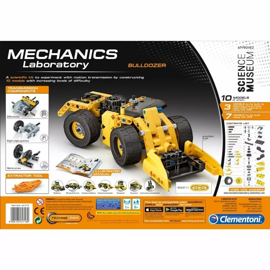 Clementoni - Mechanics Laboratory: Bulldozer Construction Kit 5 Clementoni - Mechanics Laboratory: Bulldozer Construction Kit - Image 3