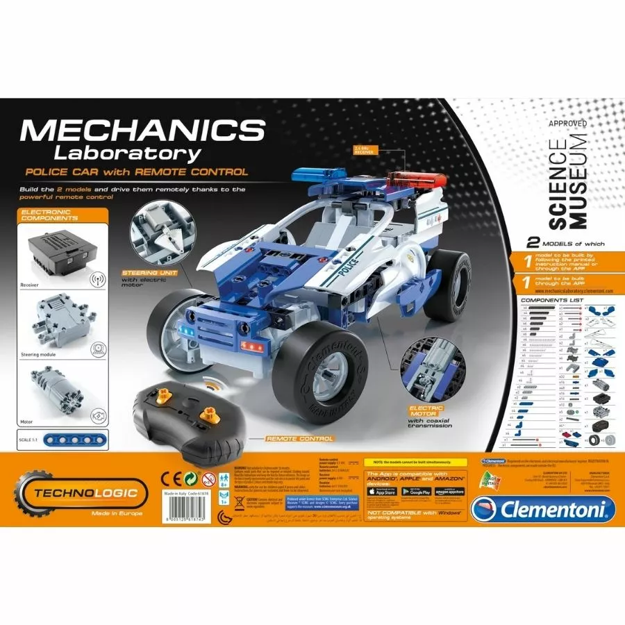 Clementoni - Mechanics Laboratory: Police Car With Remote Control Construction Kit 5 Clementoni - Mechanics Laboratory: Police Car With Remote Control Construction Kit - Image 3