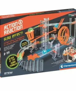 Clementoni - Action Reaction Glow Effect Marble Run