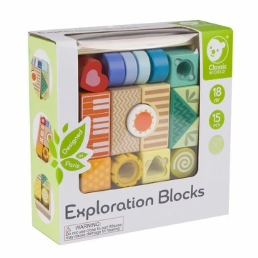 Classic World - Exploration Blocks Wooden Toys For Toddlers 5 Classic World - Exploration Blocks Wooden Toys For Toddlers - Image 3