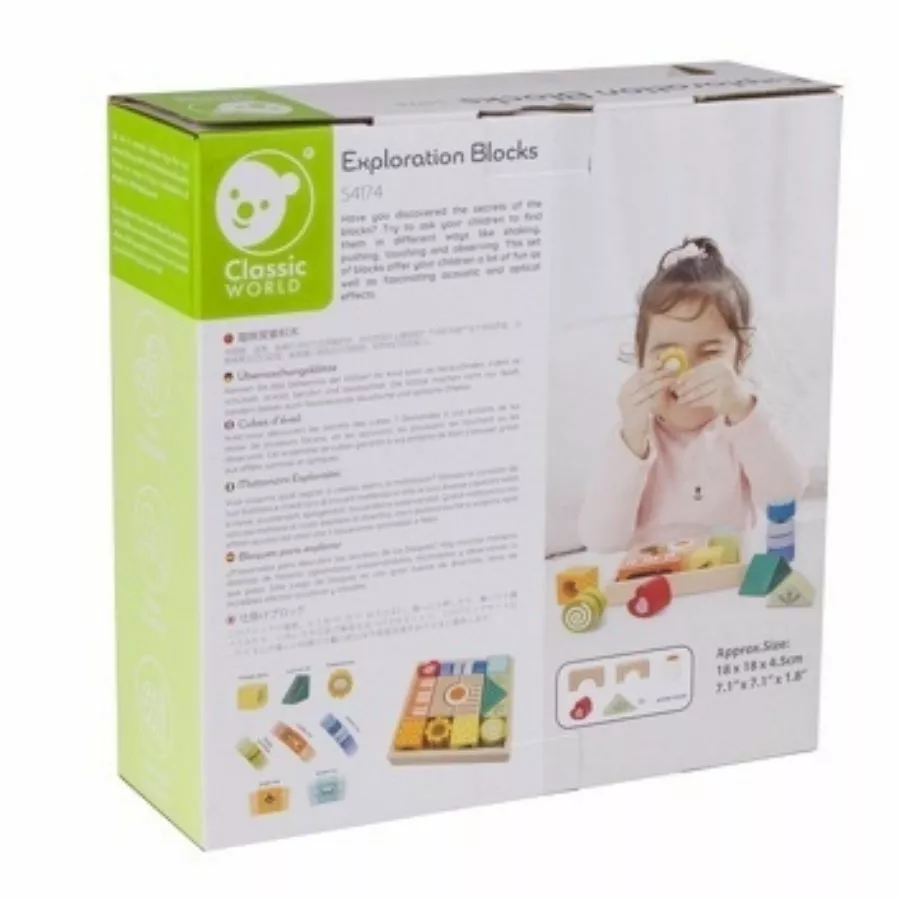 Classic World - Exploration Blocks Wooden Toys For Toddlers 7 Classic World - Exploration Blocks Wooden Toys For Toddlers - Image 5