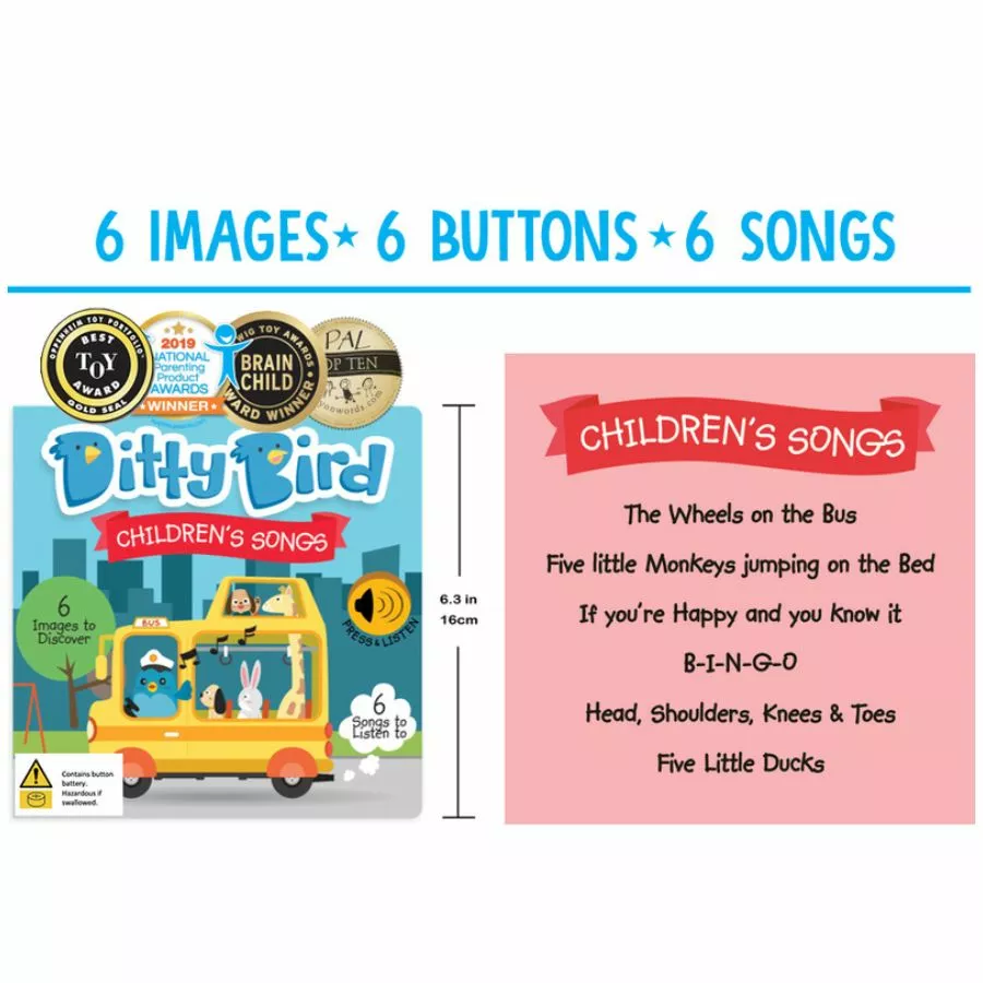 Ditty Bird - Children's Songs Board Book 4 Ditty Bird - Children's Songs Board Book - Image 2