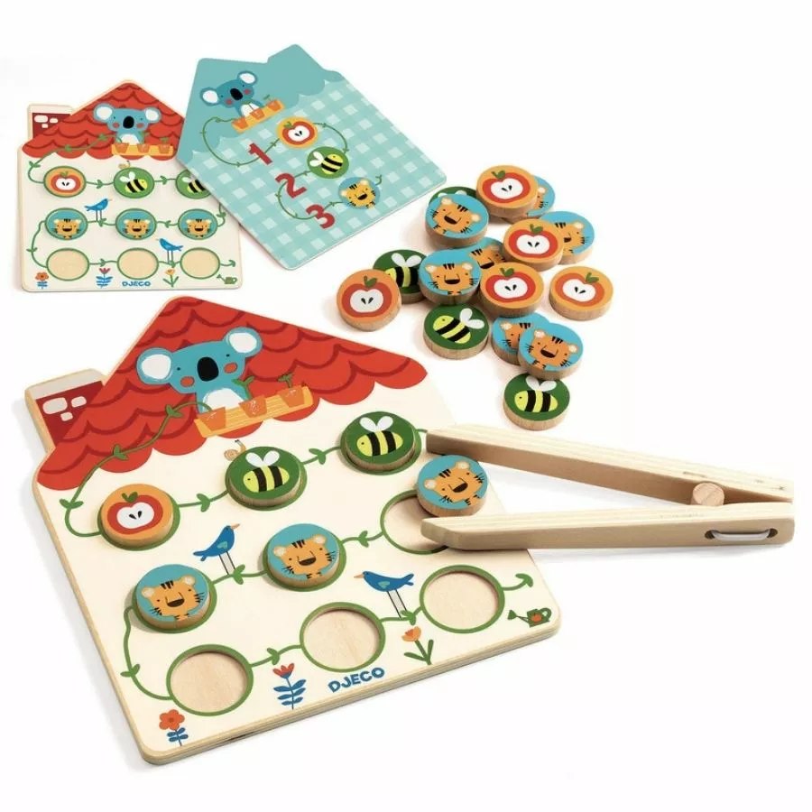 Djeco - Pinstou Wooden Math Game For Preschoolers 4 Djeco - Pinstou Wooden Math Game For Preschoolers - Image 2