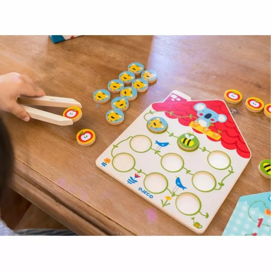 Djeco - Pinstou Wooden Math Game For Preschoolers 5 Djeco - Pinstou Wooden Math Game For Preschoolers - Image 3