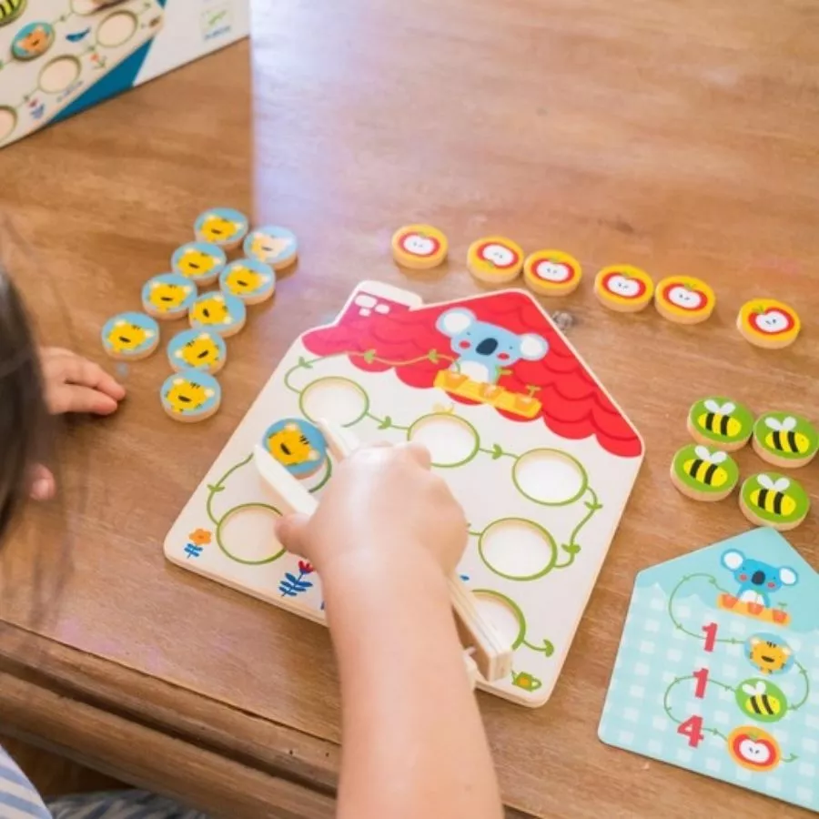 Djeco - Pinstou Wooden Math Game For Preschoolers 6 Djeco - Pinstou Wooden Math Game For Preschoolers - Image 4