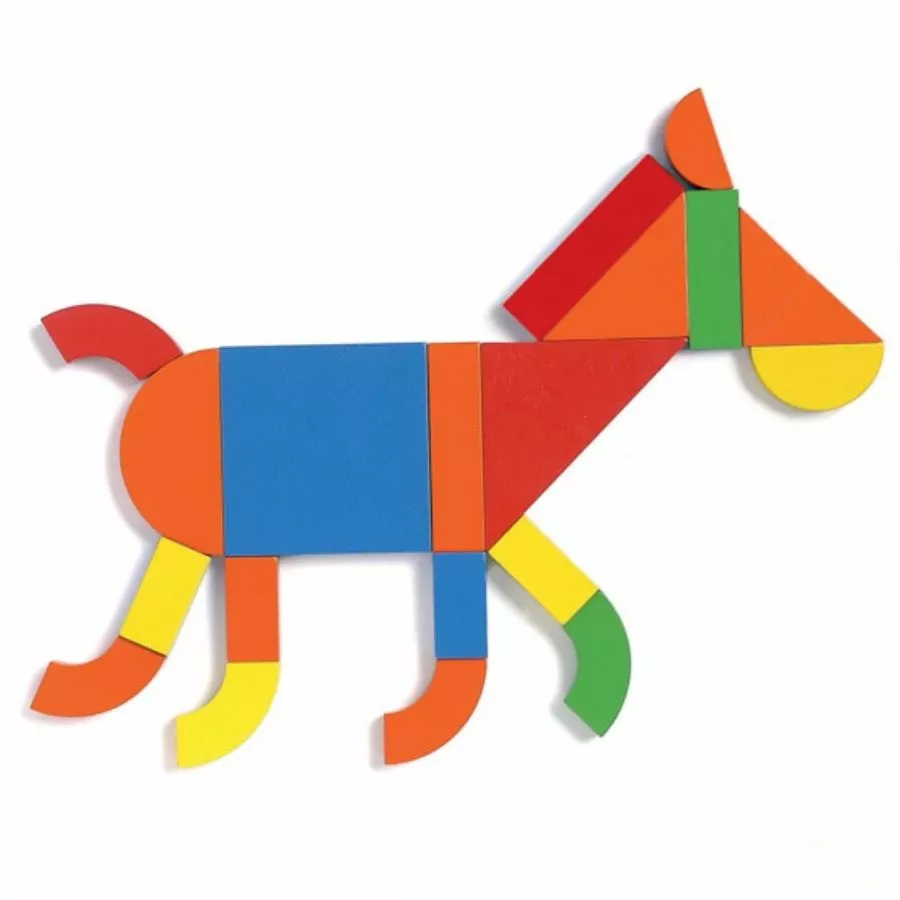 Djeco - Geoform Wooden Magnetic Set 4 Djeco - Geoform Wooden Magnetic Set - Image 2