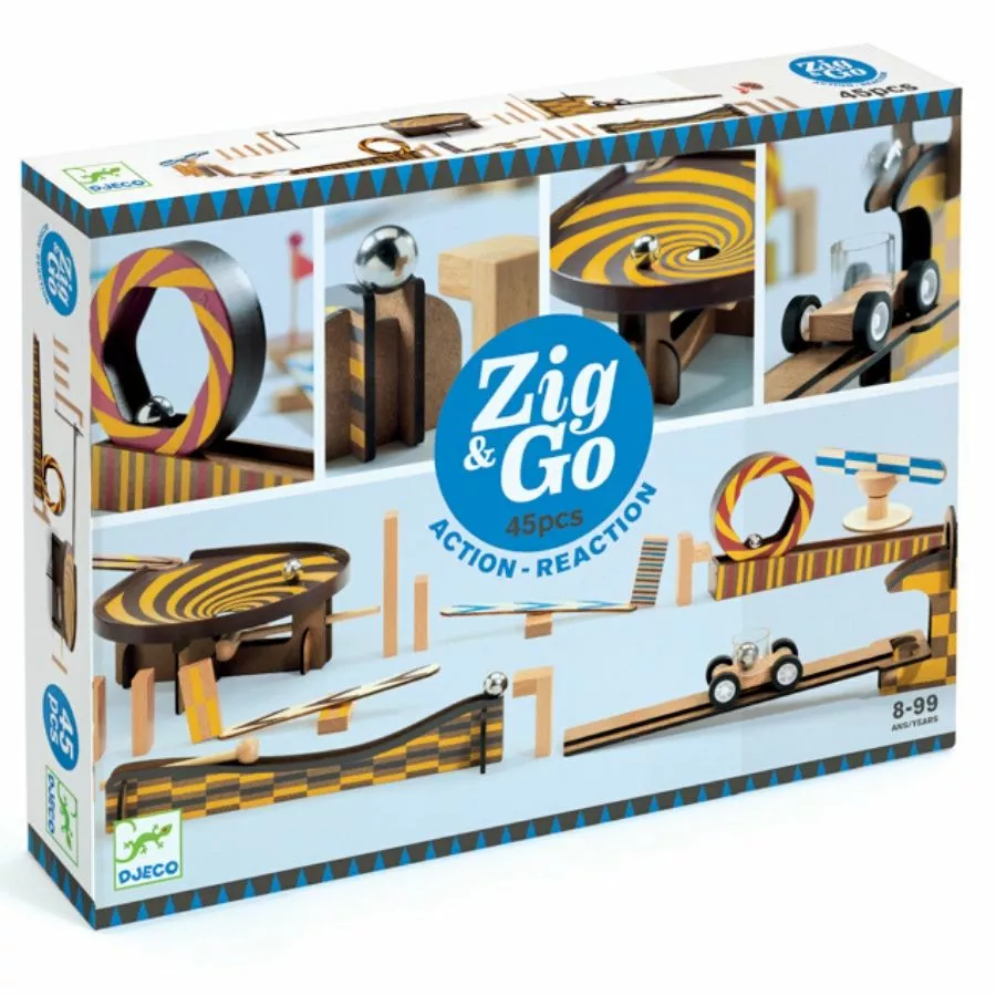 Djeco - Zig & Go Action Reaction 45 Piece Set 5 Djeco - Zig & Go Action Reaction 45 Piece Set - Image 3