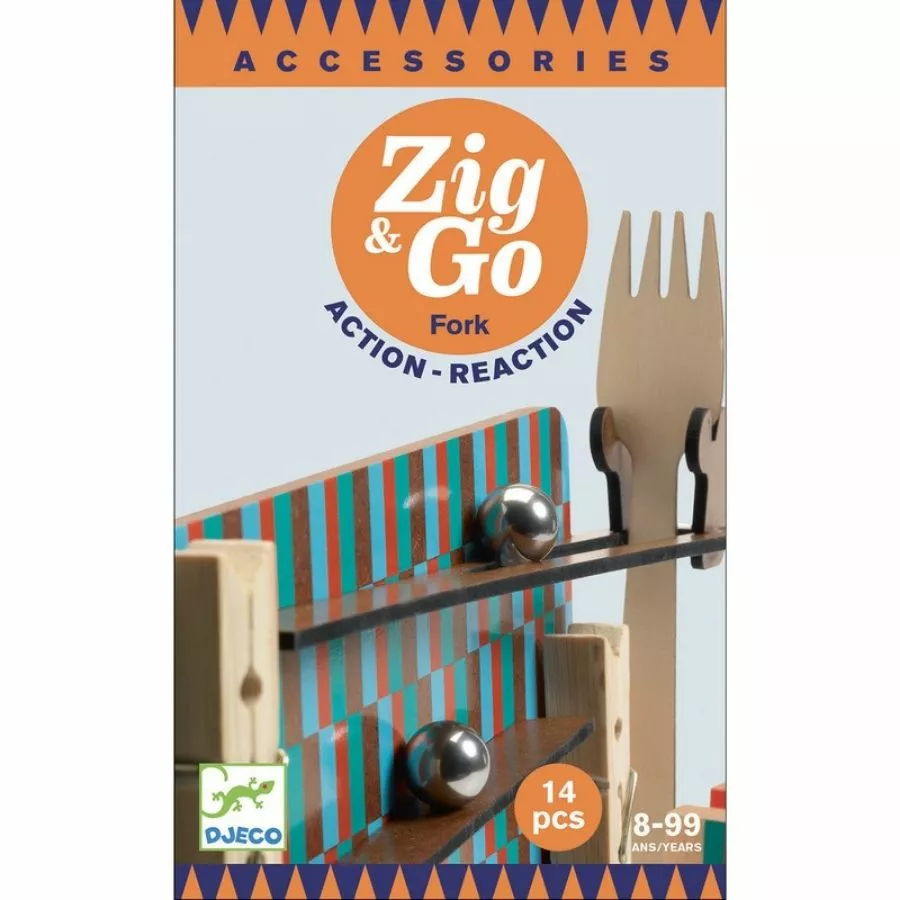 Djeco - Zig & Go Fork 14 Piece Set | Action Reaction Accessories 4 Djeco - Zig & Go Fork 14 Piece Set | Action Reaction Accessories - Image 2