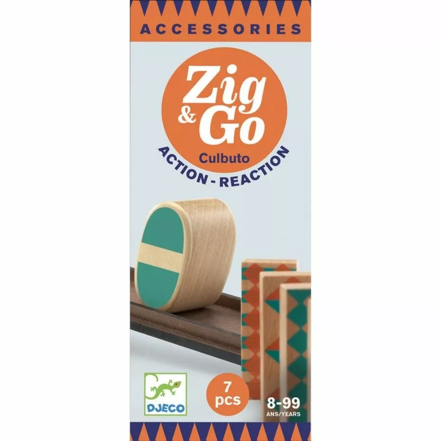 Djeco - Zig & Go Culbuto 7 Piece Set | Action Reaction Accessories 4 Djeco - Zig & Go Culbuto 7 Piece Set | Action Reaction Accessories - Image 2