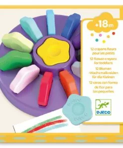 Djeco - 12 Toddler Flower Crayons