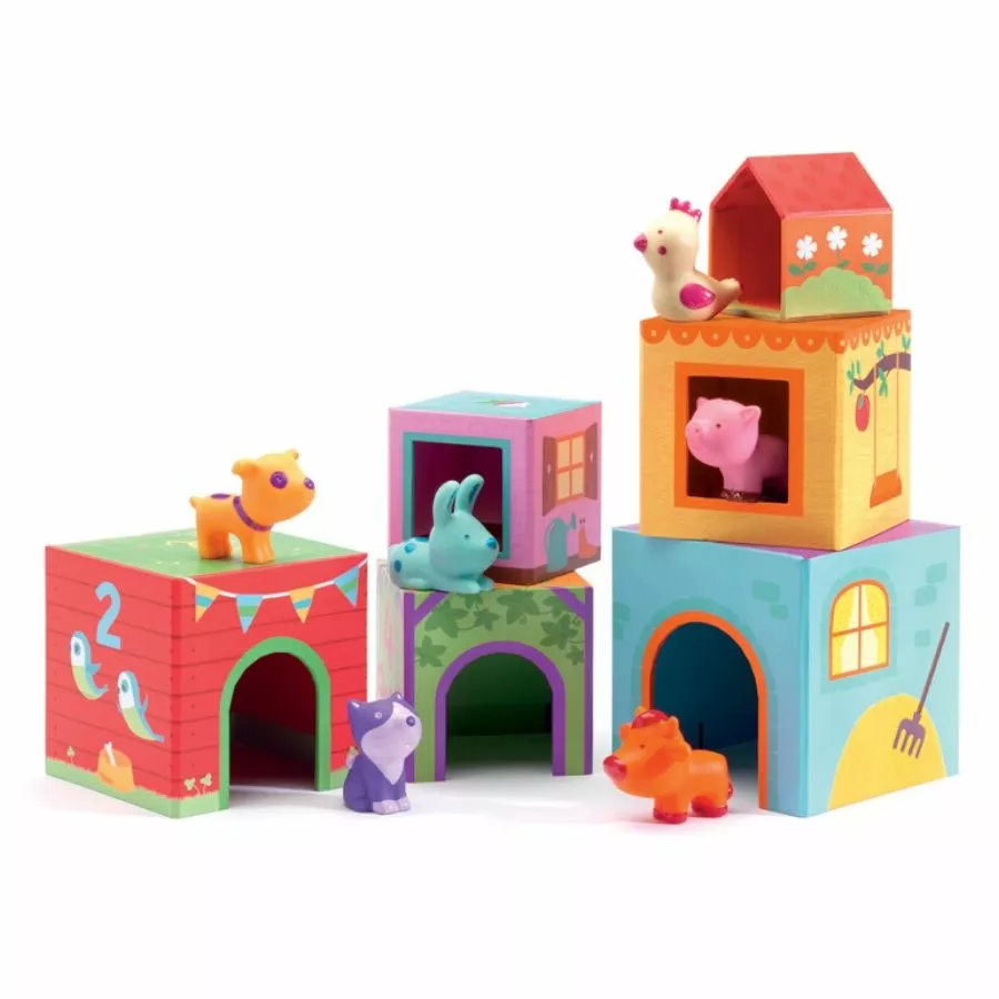 Djeco - Topanifarm Stacking Blocks 3 Djeco - Topanifarm Stacking Blocks