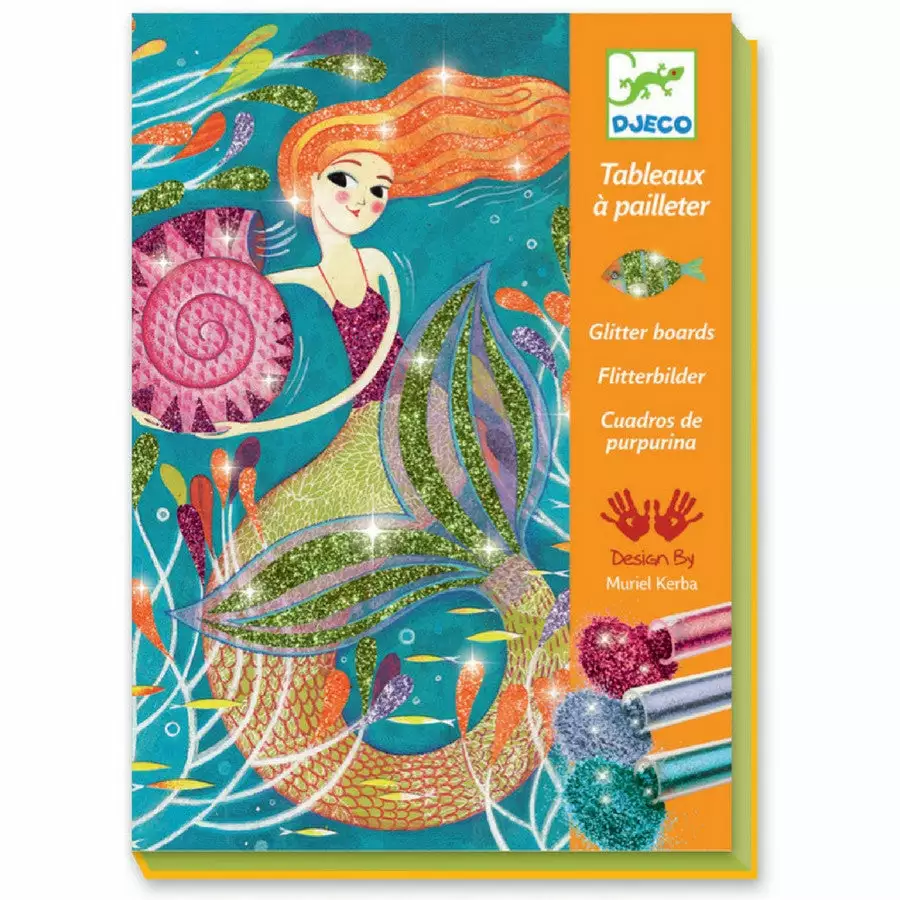 Djeco - Mermaids Glitter Boards 3 Djeco - Mermaids Glitter Boards