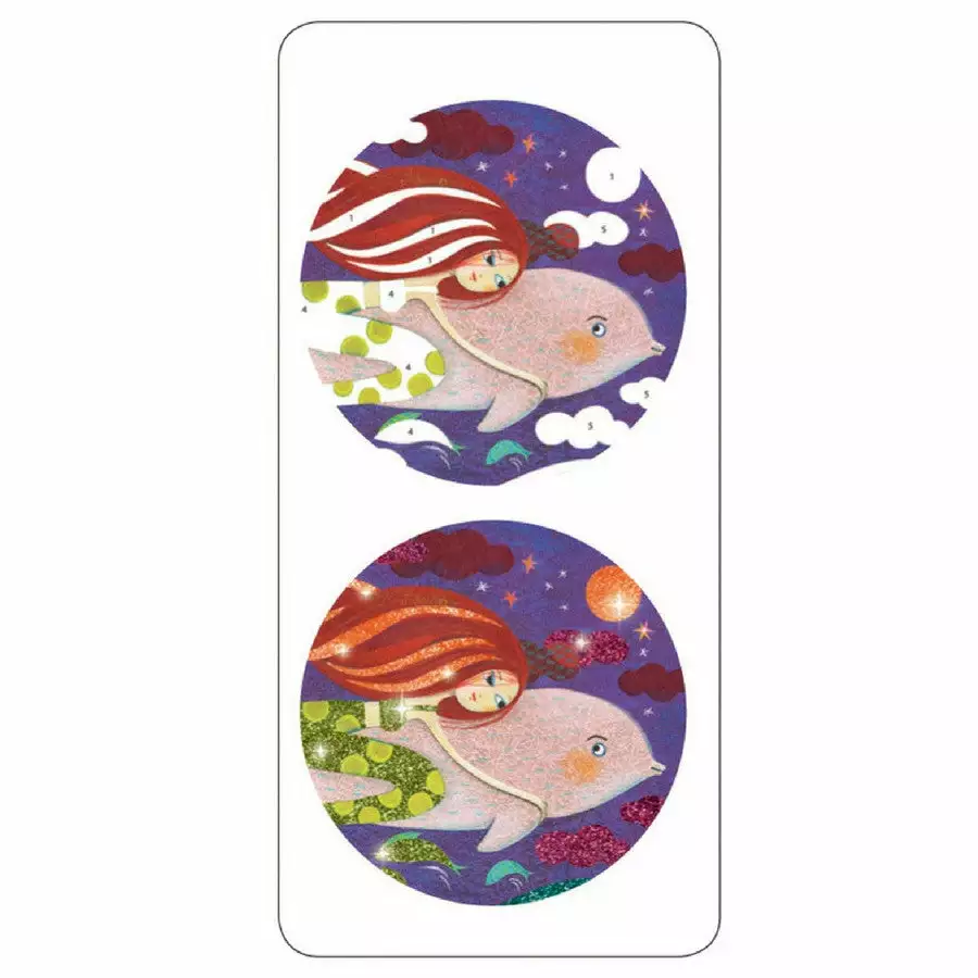 Djeco - Mermaids Glitter Boards 5 Djeco - Mermaids Glitter Boards - Image 3