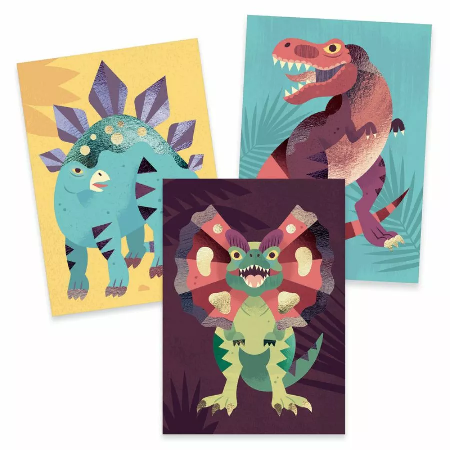Djeco - Jurassic Foil Pictures Art Set 8 Djeco - Jurassic Foil Pictures Art Set - Image 6