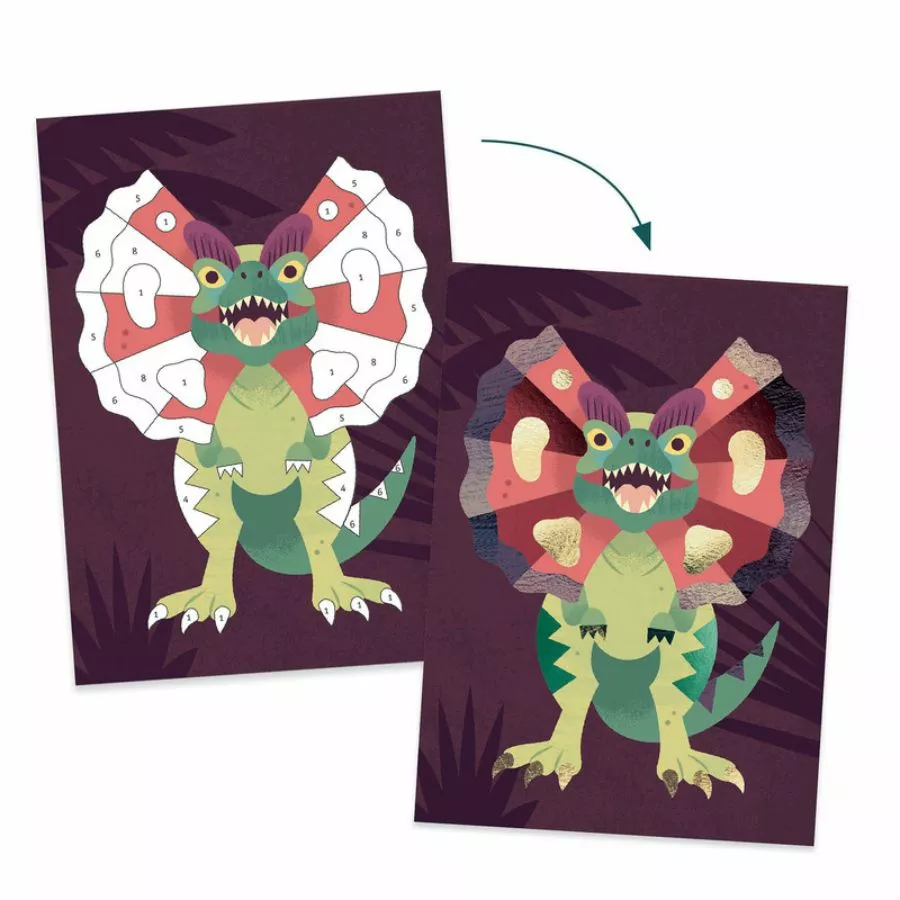 Djeco - Jurassic Foil Pictures Art Set 5 Djeco - Jurassic Foil Pictures Art Set - Image 3