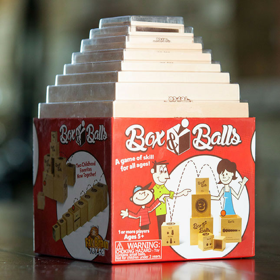 Fat Brain Toy Co Fat Brain Toys - Box And Balls Stacking And Nesting Game 3 Fat Brain Toy Co Fat Brain Toys - Box And Balls Stacking And Nesting Game