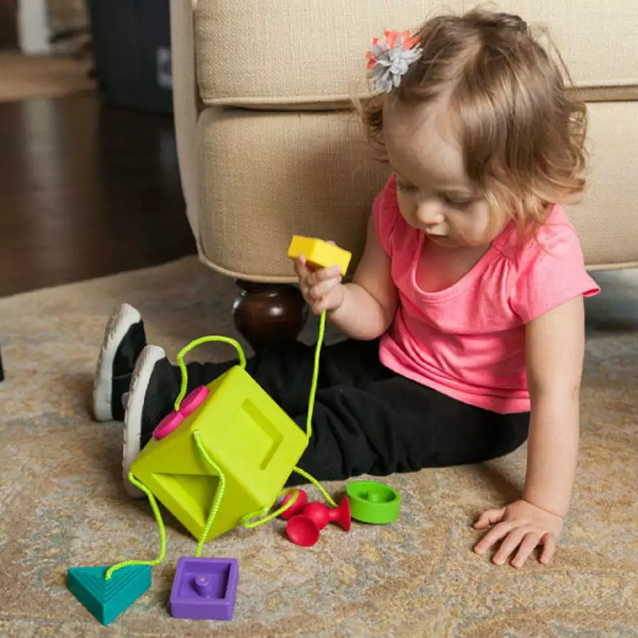 Fat Brain Toy Co Fat Brain Toys Co - Oombee Shape Sorting Cube 4 Fat Brain Toy Co Fat Brain Toys Co - Oombee Shape Sorting Cube - Image 2