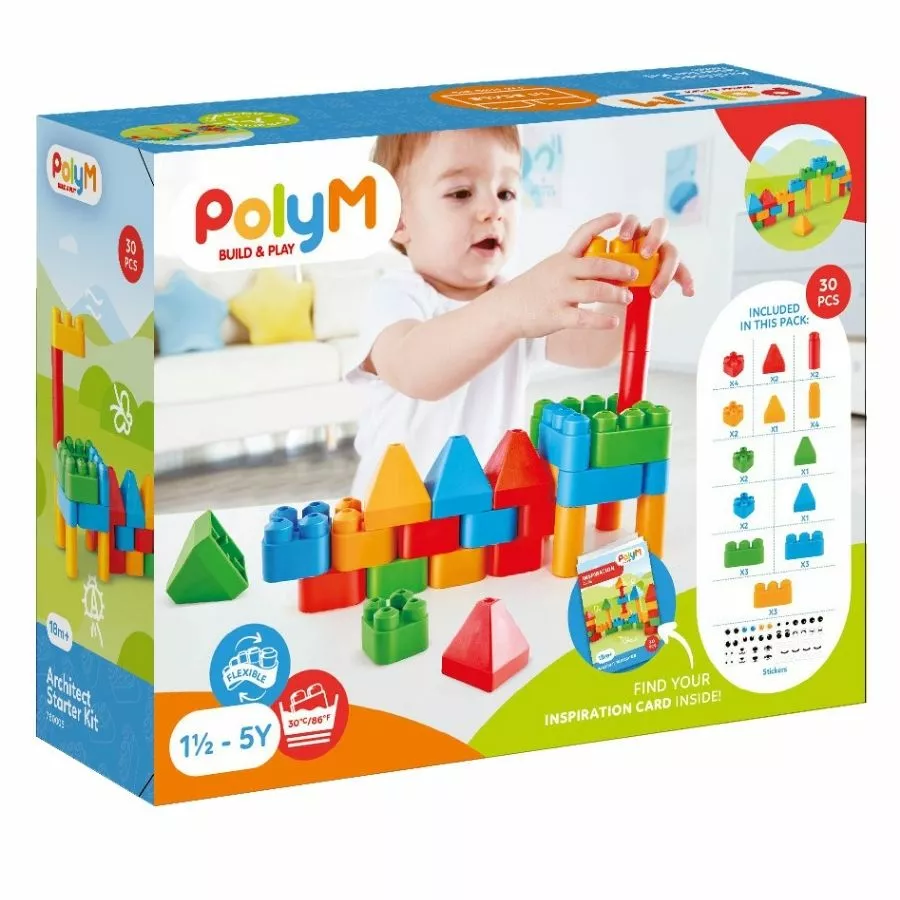 Poly M PolyM - Build And Play: Architect Starter Kit 30 Pieces 4 Poly M PolyM - Build And Play: Architect Starter Kit 30 Pieces - Image 2