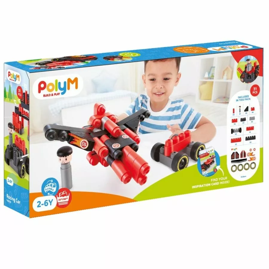 Poly M PolyM - Build And Play: Racing Car Kit 4 Poly M PolyM - Build And Play: Racing Car Kit - Image 2