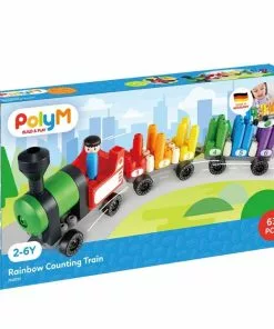 Poly M PolyM - Build And Play: Rainbow Counting Train Kit