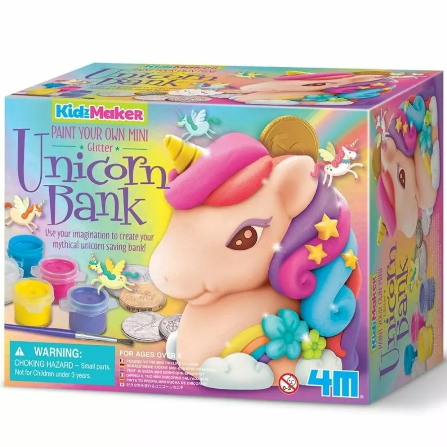 4M - KidzMaker: Glitter Unicorn Bank 3 4M - KidzMaker: Glitter Unicorn Bank