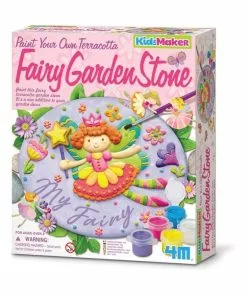 4M Toys - KidzMaker Paint Your Own Fairy Garden Stone Craft Kit