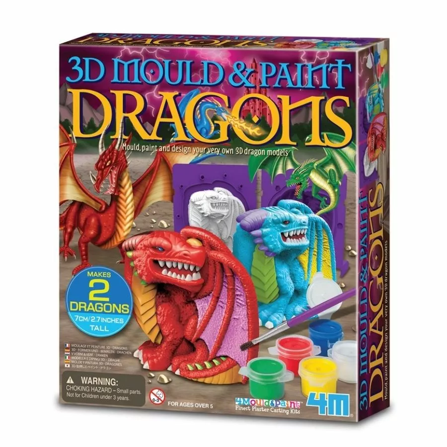 4M Toys - 3D Mould And Paint Dragons 3 4M Toys - 3D Mould And Paint Dragons