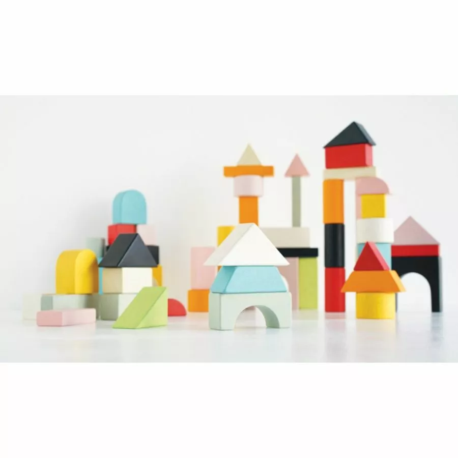 Le Toy Van - Petilou 60 Piece Building Blocks Set And Bag 4 Le Toy Van - Petilou 60 Piece Building Blocks Set And Bag - Image 2