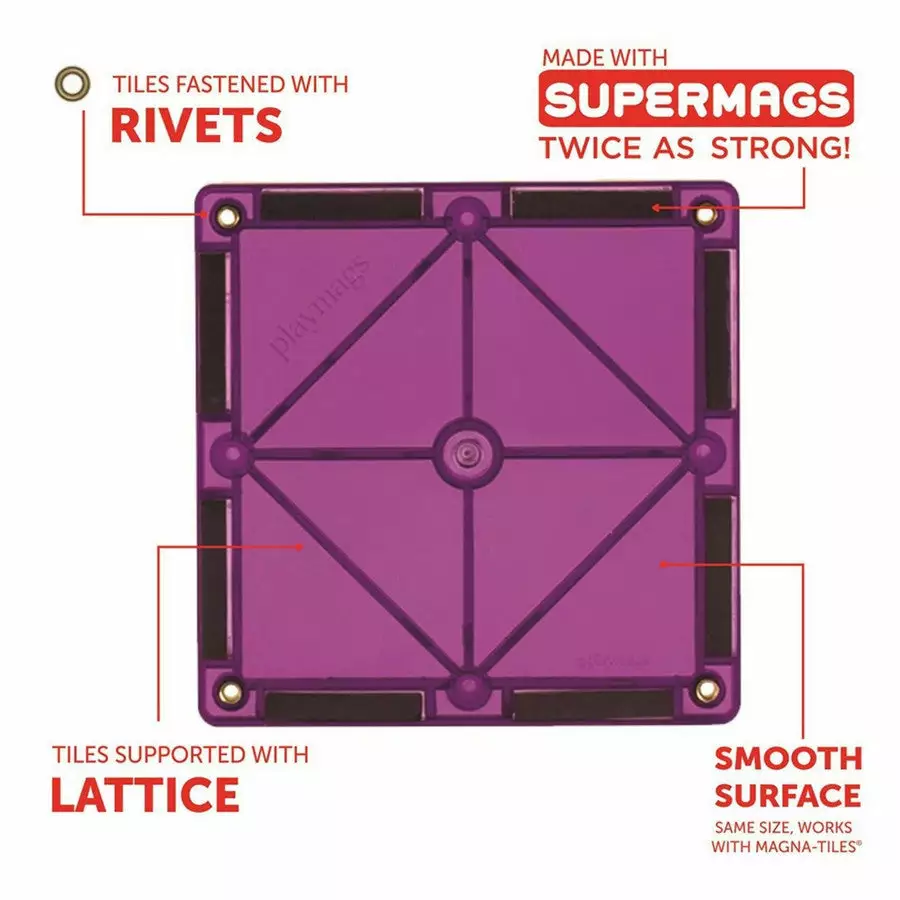 Popular Playthings - MagSnaps 100 Piece Magnetic Tile 5 Popular Playthings - MagSnaps 100 Piece Magnetic Tile - Image 3